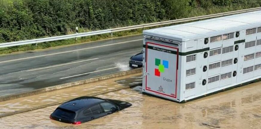 γερμανία,εθνική οδός,πλημμύρα,βροχόπτωση