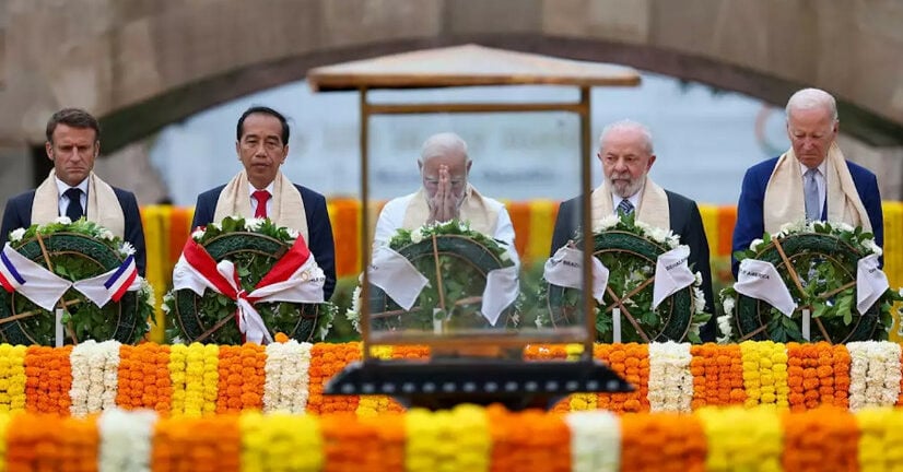 G20: Οι ηγέτες επισκέφθηκαν το μνημείο αφιερωμένο στον Μαχάτμα Γκάντι