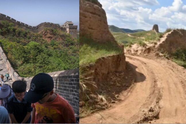 Κίνα: Άνοιξαν τρύπα με εκσκαφέα στο Σινικό Τείχος - ΒΙΝΤΕΟ