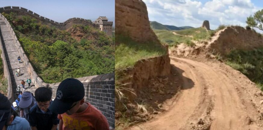 Κίνα: Άνοιξαν τρύπα με εκσκαφέα στο Σινικό Τείχος - ΒΙΝΤΕΟ