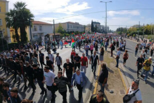 Πορεία του ΠΑΜΕ στο κέντρο της Αθήνας για την Παλαιστίνη