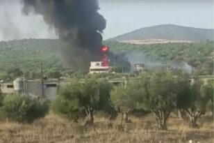 Εύβοια: Yπό έλεγχο η μεγάλη πυρκαγιά σε εργοστάσιο