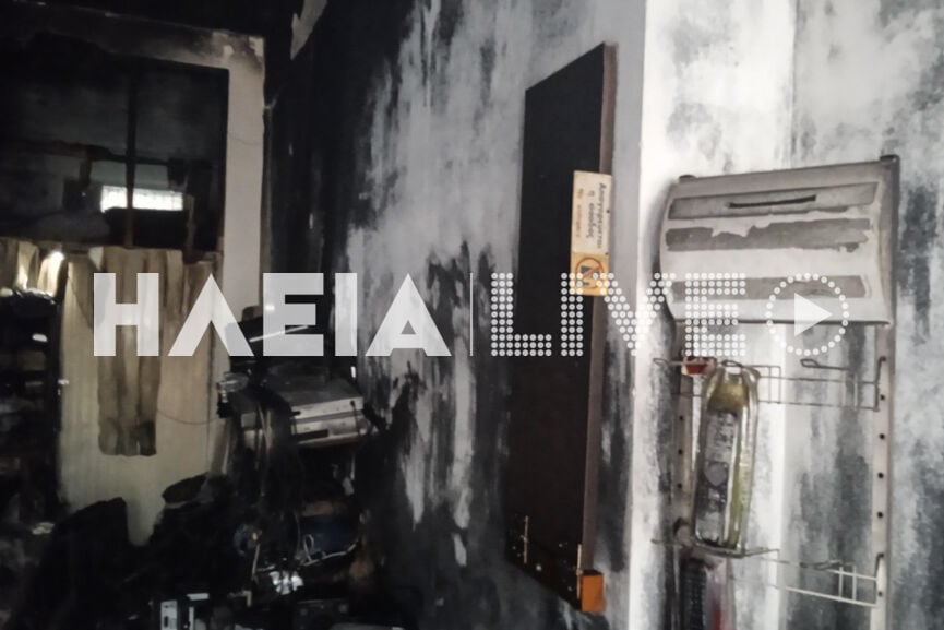 Λεχαινά: Μεγάλες ζημιές από πυρκαγιά σε εργαστήριο ηλεκτρονικών ειδών ΦΩΤΟ