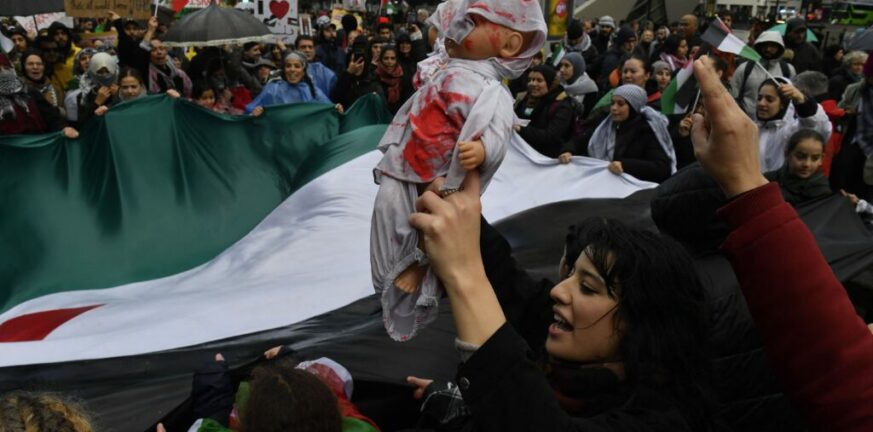 Βέλγιο: 21.000 άνθρωποι ξεχύθηκαν στους δρόμους υπέρ των Παλαιστινίων στις Βρυξέλλες