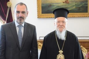 Τηλεφωνική επικοινωνία του Ανδρέα Κατσανιώτη με τον Οικουμενικό Πατριάρχη Βαρθολομαίο