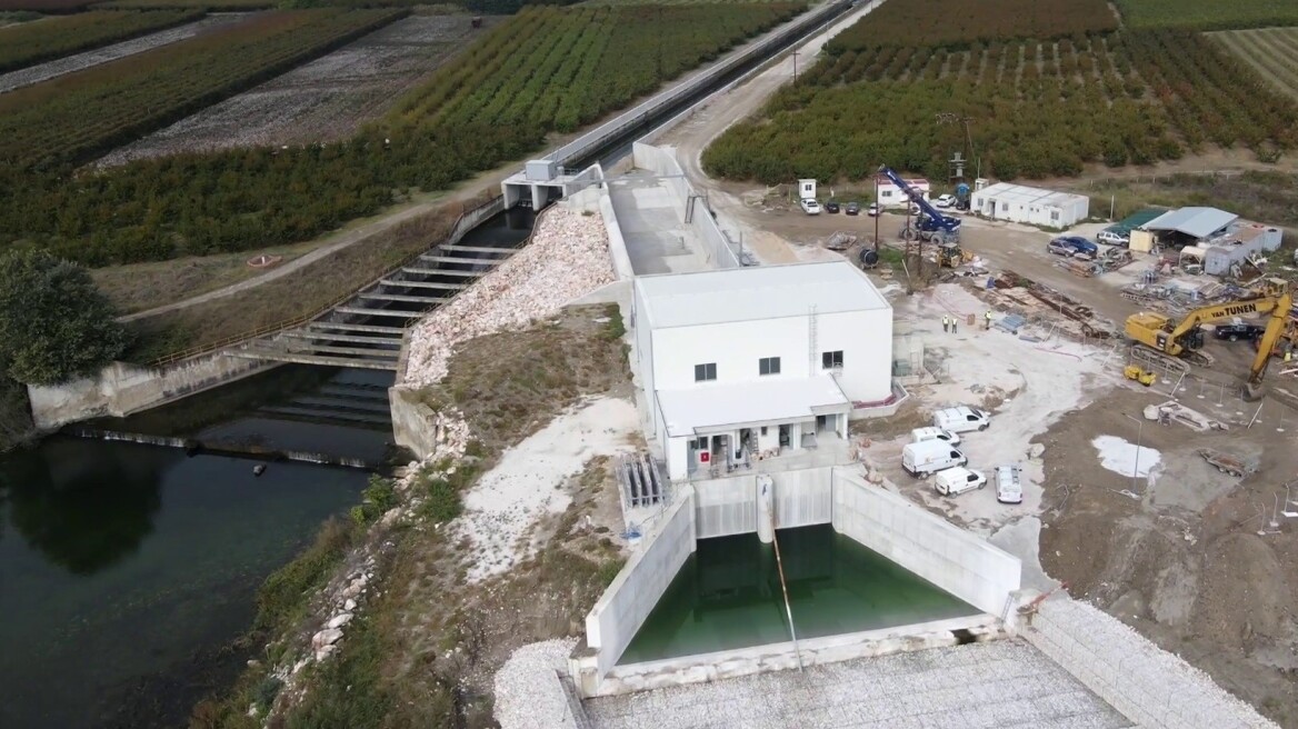 The new small hydroelectric plant of PPC Renewables Makrochori II in Imathia is in operation