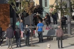 Λαμία: Επεισοδιακή σύλληψη Ρομά στην πλατεία Πάρκου ΒΙΝΤΕΟ