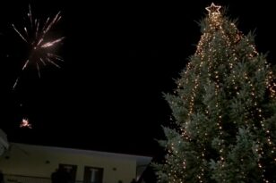 Ταξιάρχης Χαλκιδικής: Φωταγωγήθηκε το πρώτο χριστουγεννιάτικο δέντρο στην Ελλάδα
