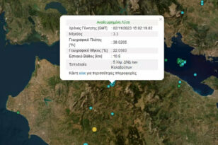 Σεισμός 3,3 Ρίχτερ στα Καλάβρυτα