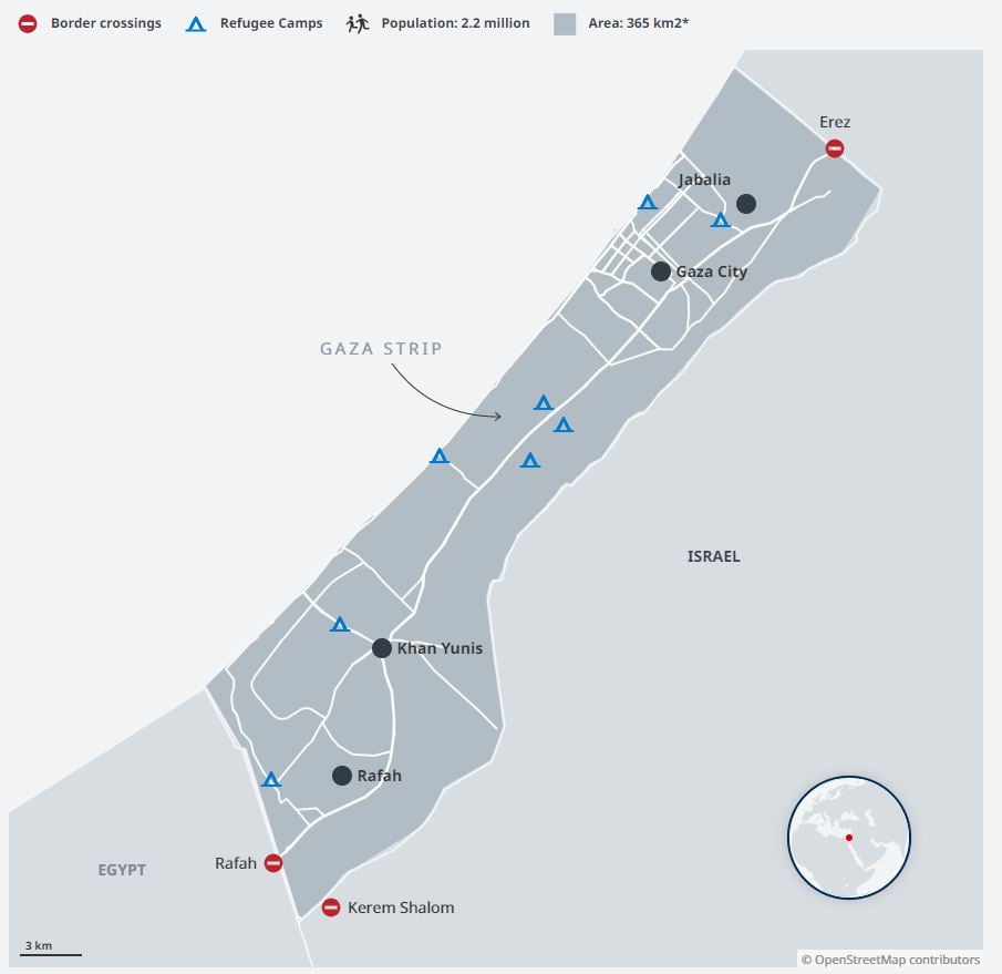 Γάζα: Το Ισραήλ εγκρίνει την ανθρωπιστική βοήθεια μέσω του περάσματος Κερέμ Σαλόμ