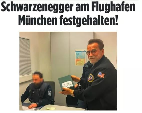 Σβαρτσενέγκερ: Υπό κράτηση στο αεροδρόμιο του Μονάχου ο ηθοποιός