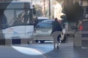 Θεσσαλονίκη: Οδηγός λεωφορείου πιάστηκε στα χέρια με οδηγό Ι.Χ. και οι επιβάτες ... παρακολουθούσαν