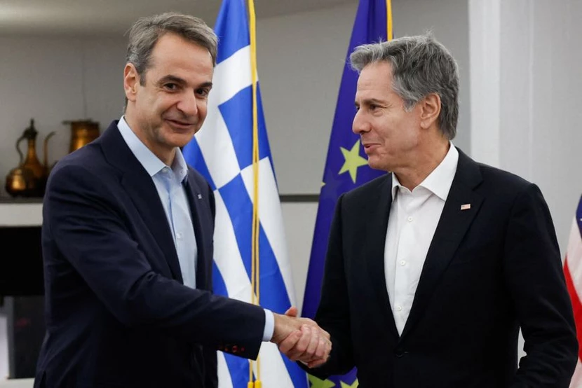Επιβεβαιώθηκαν η στενή συνεργασία και οι ισχυρές σχέσεις Ελλάδας - ΗΠΑ στην συνάντηση Μητσοτάκη – Μπλίνκεν ΦΩΤΟ