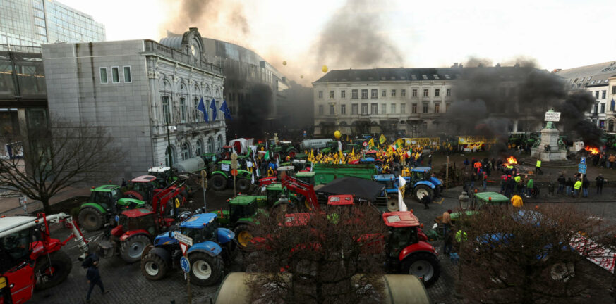 Βρυξέλλες: Επέστρεψαν οι αγρότες - Χάος στους δρόμους της πρωτεύουσας του Βελγίου - ΒΙΝΤΕΟ