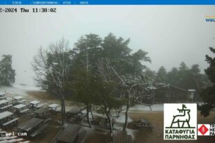 Κακοκαιρία: Χιόνια στην Πάρνηθα – «Σύντομο το χειμωνιάτικο διάλειμμα»