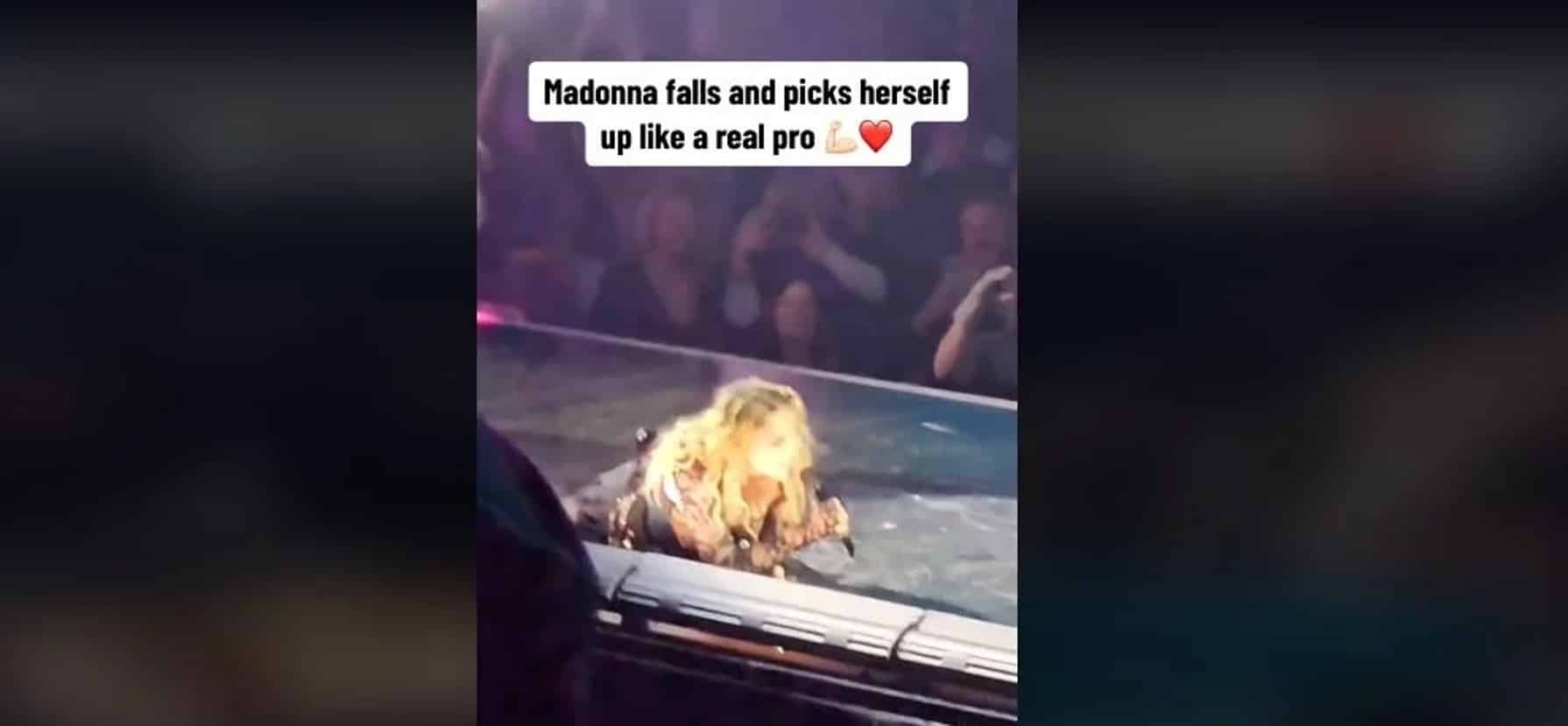 VIDEO of Madonna falling on stage at a concert
 – 2024-02-22 17:27:26