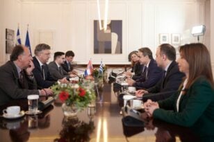 Τον Κροάτη πρωθυπουργό υποδέχθηκε ο Κυριάκος Μητσοτάκης