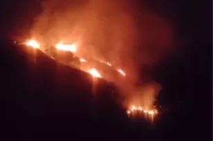 Πυρκαγιά στην περιοχή της Αράχωβας - ΒΙΝΤΕΟ