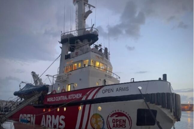 Στη Γάζα το πλοίο Open Arms με ανθρωπιστική βοήθεια με 200 τόνους τρόφιμα