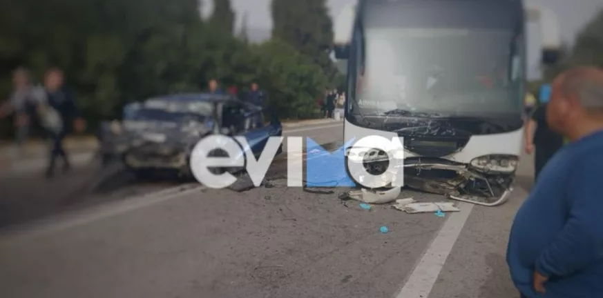 Εύβοια - Ερέτρια: Νεκρός οδηγός ΙΧ που συγκρούστηκε με λεωφορείο των ΚΤΕΛ