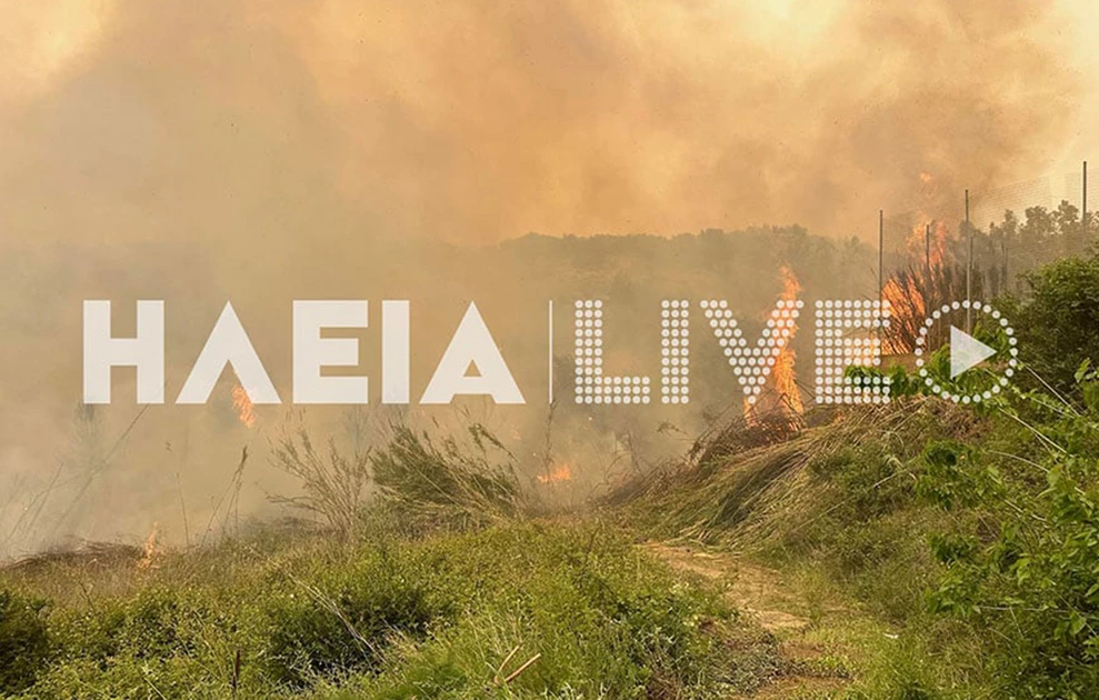 Φωτιά στη Ζαχάρω, κοντά σε κατοικημένη περιοχή ΦΩΤΟ - ΒΙΝΤΕΟ