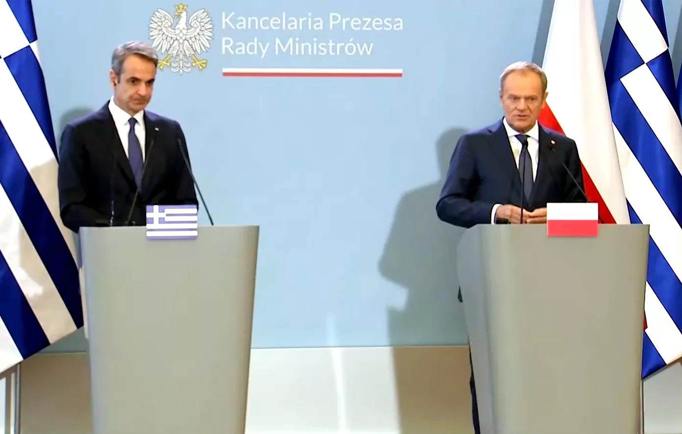 Mitsotakis – Tusk meeting: We must protect our borders
 – 2024-04-14 23:39:32