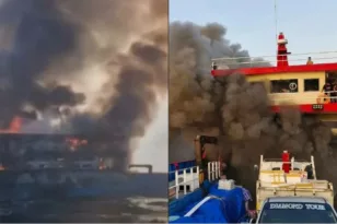 Ταϊλάνδη: Φέρι μποτ τυλίχθηκε στις φλόγες - Οι επιβάτες βούτηξαν στη θάλασσα - ΒΙΝΤΕΟ