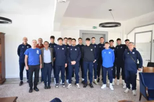 Επίσκεψη της Εθνικής ομάδας βολεϊ Παίδων στον Κώστα Πελετίδη