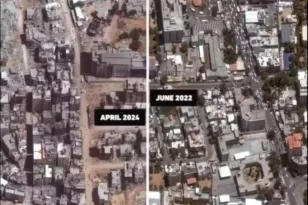 Λωρίδα της Γάζας: Σοκαριστικές εικόνες με το πριν και το μετά ύστερα από 6 μήνες βομβαρδισμών