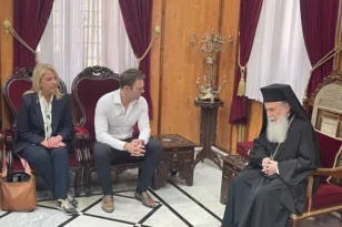 Επίσκεψη Κασσελάκη στην Παλαιστίνη: Συνάντηση με τον Πατριάρχη Ιεροσολύμων κ. Θεόφιλο Γ’