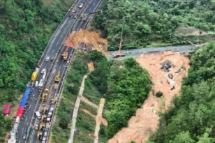 Κίνα: 48 νεκροί από την κατάρρευση τμήματος αυτοκινητόδρομου ΒΙΝΤΕΟ