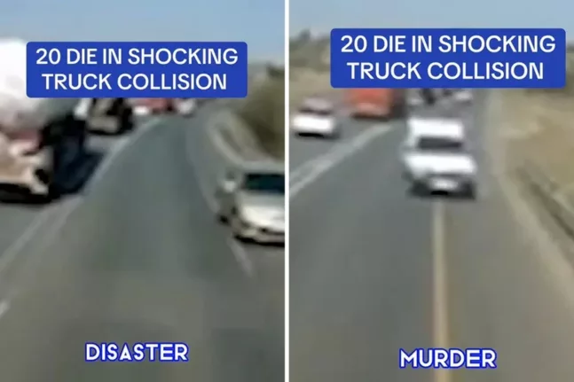 ΒΙΝΤΕΟ Φορτηγό επιχείρησε να προσπεράσει 15 οχήματα και σκότωσε 18 μαθητές!