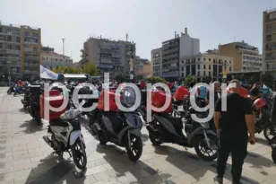 Πάτρα: Συγκέντρωση και μοτοπορεία από τους ντελιβεράδες ΦΩΤΟ-ΒΙΝΤΕΟ