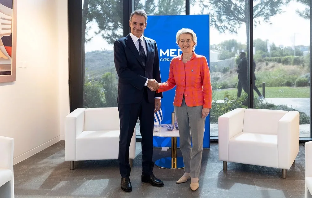 Mitsotakis – von der Leyen discussed immigration and competitiveness in Paphos