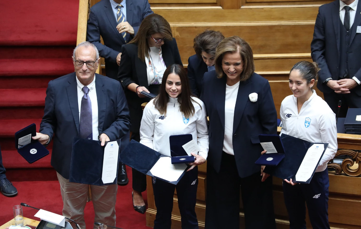 He honored the Greek Olympians and Paralympians of the Paris Games