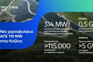 HELLENiQ ENERGY: Απόκτηση νέου χαρτοφυλακίου έργων ΑΠΕ 110 MW στην Κοζάνη