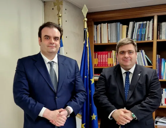 Συνάντηση προέδρου ΚΕΕΕ Γιάννη Βουτσινά με τον υπουργό Οικονομικών, Κυριάκο Πιερρακάκη ΚΕΕΕ
