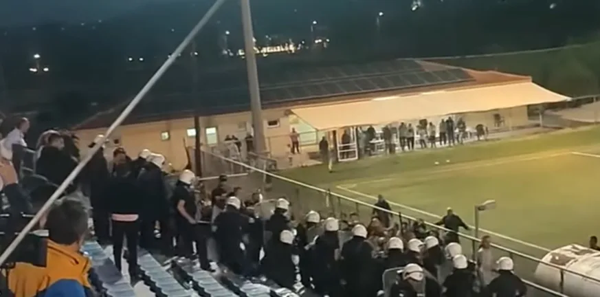 Σοβαρά επεισόδια στον τελικό Κυπέλλου της ΕΠΣ Αχαΐας: Ξύλο στην εξέδρα με επέμβαση των ΜΑΤ Επεισόδια