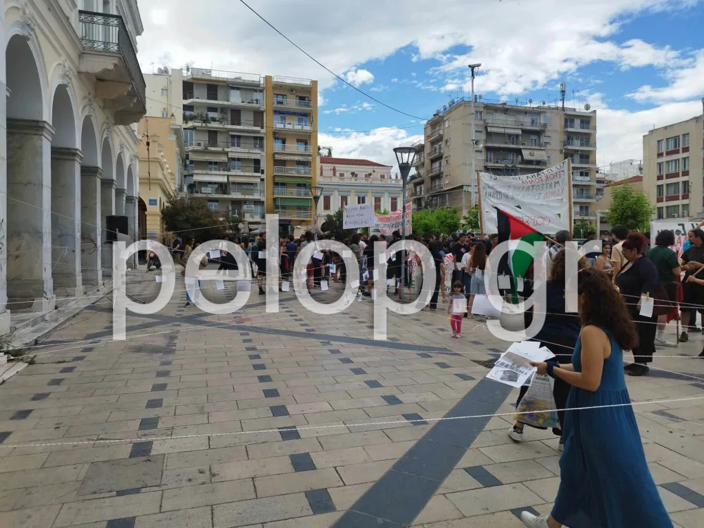 Πάτρα: Διαμαρτυρία για τη Γάζα - «Να σταματήσει τώρα η σφαγή του Παλαιστινιακού λαού» ΦΩΤΟ
