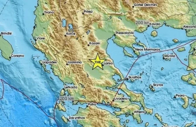 Σεισμός ταρακούνησε τη Λάρισα τα ξημερώματα