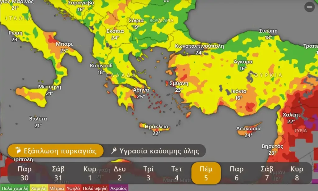Επικίνδυνο κύμα ζέστης από Αφρική: Ο αντικυκλώνας «φουντώνει» τη χώρα – Προειδοποιεί ο Τσατραφύλλιας για καύσωνα και φωτιές