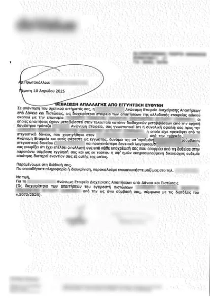 Ληστρική επιδρομή των funds – Εστειλαν διαταγή πληρωμής σε πατρινό εγγυητή που είχε εξοφλήσει ρύθμιση