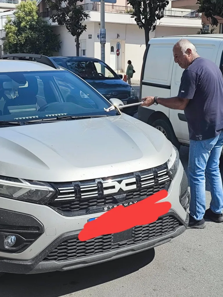 Βόλος: Φίδι ξεπρόβαλε στο παρμπρίζ εν κινήσει αυτοκινήτου ΦΩΤΟ