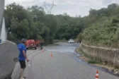 Οξύ «φωτιά» έλιωσε την άσφαλτο! Εφιάλτης...χημείας στον Δαφνιά Μακρυνείας ΦΩΤΟ