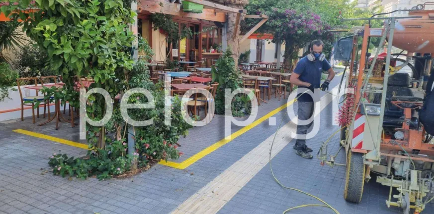Πάτρα: «Κίτρινες γραμμές» και στην Τριών Ναυάρχων για οριοθέτηση των τραπεζοκαθισμάτων ΦΩΤΟ Πάτρα: «Κίτρινες γραμμές» και στην Τριών Ναυάρχων για οριοθέτηση των τραπεζοκαθισμάτων ΦΩΤΟ