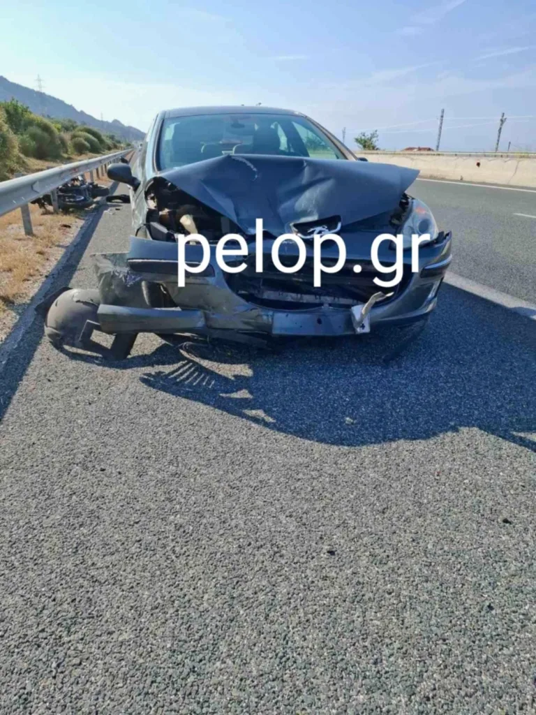 Το αυτοκίνητο που χτύπησε τη μηχανή του Α. Λούρμπα