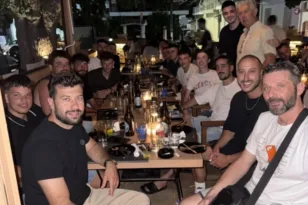 «Οικογενειακό» δείπνο για τους ποδοσφαιριστές του Αίολου Αγυιάς