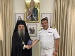 Στον Μητροπολίτη Χρυσόστομο ο νέος διοικητής του Ναυτικού Σταθμού Ιονίου Μιχαήλ Κούλης
