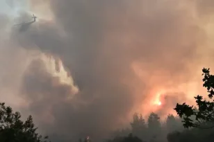 Ανεξέλεγκτη φωτιά σε δάσος, στη Σκάλα Δεσκάτης Γρεβενών