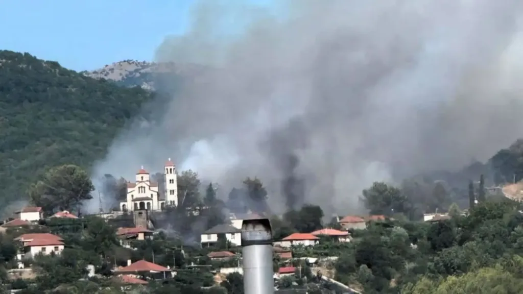 Πέρασε στην Ελλάδα η φωτιά στην Κακαβιά! ΒΙΝΤΕΟ